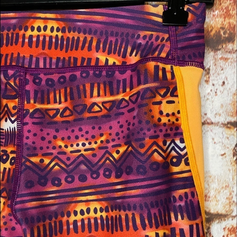 Reebok Compression Shorts Girls Youth Size Large 12/14 Multicolored Gymnastics - Picture 3 of 6